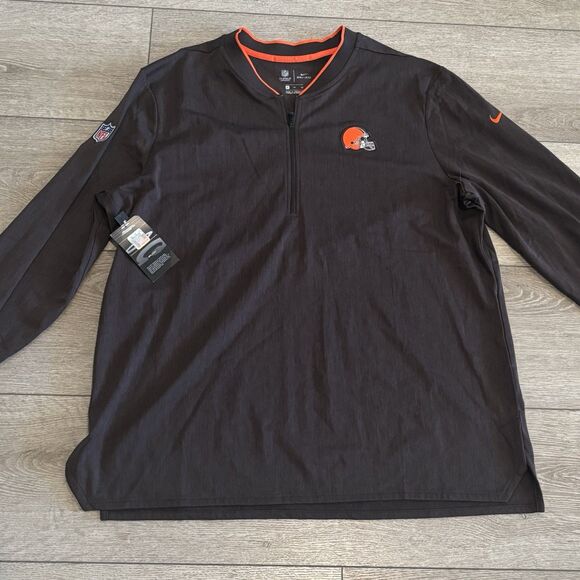 Nike On-Field NFL Cleveland Browns Sweater Men’s XL 1/4 Zip Pullover Athletic - Picture 2 of 9